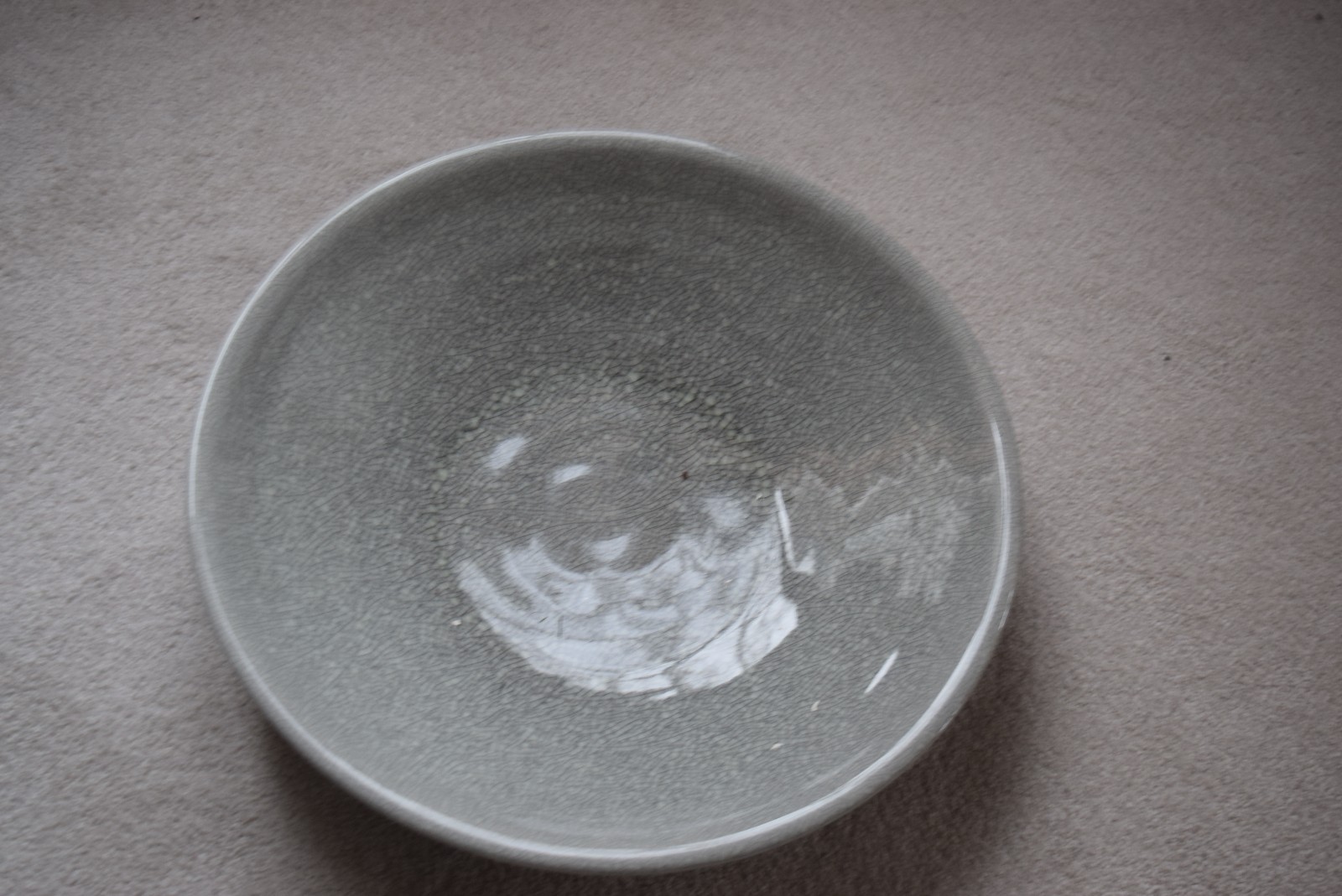 Ge type very large shallow bowl 19.5inches diameter. late yuan to early ming dy