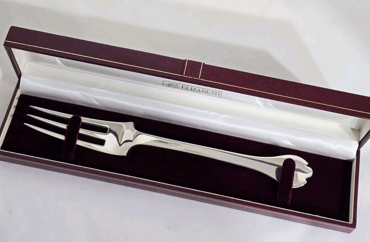 Vintage sterling silver Presentation Fork. London 1969. By C J Vander Ltd