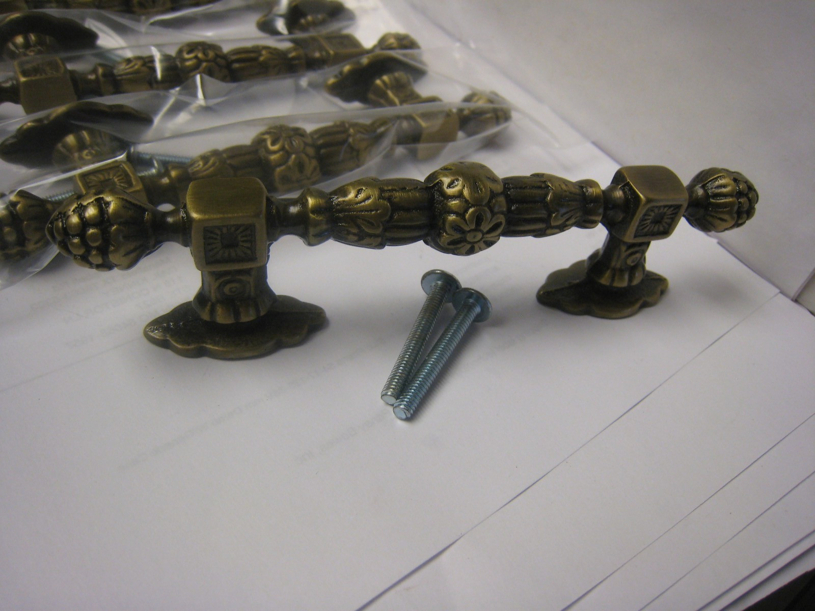5 Pineapple Drawer Pull Solid Brass Cabinet Hardware Handle Vintage 3-1/2″ C-C