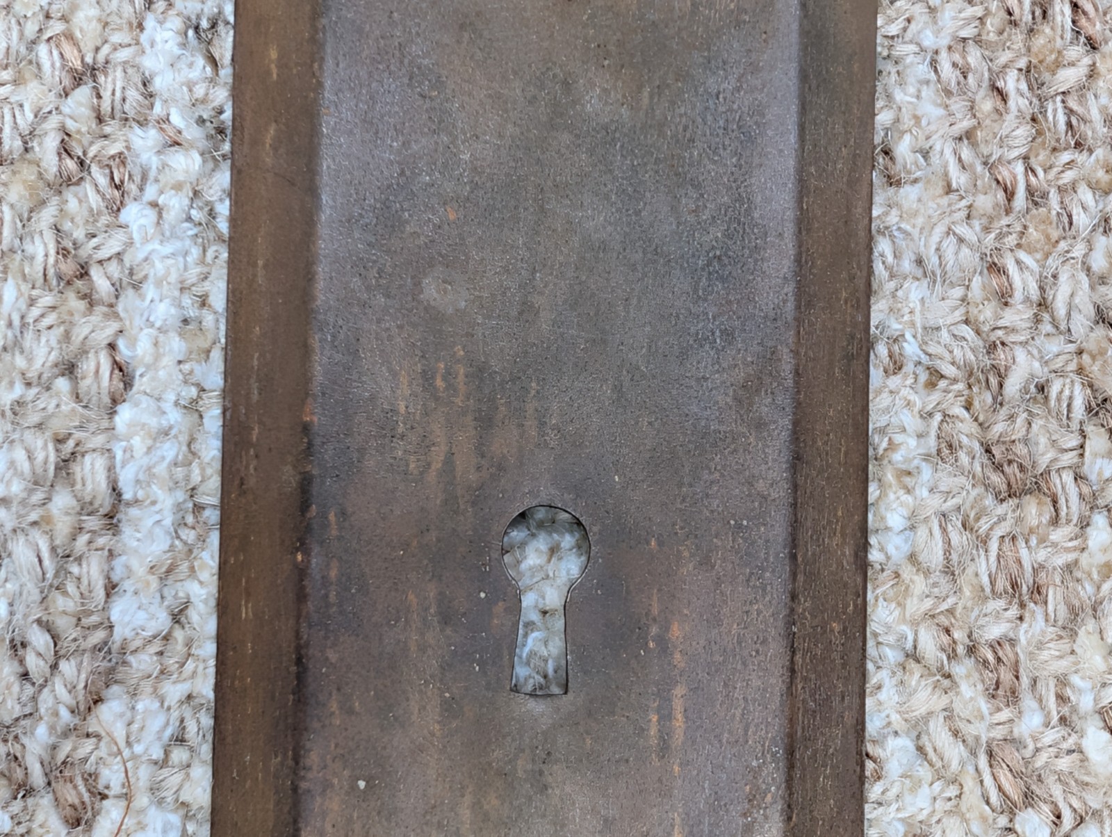 2 3/4″ x 10″ Antique Stamped Steel Door Knob Plate