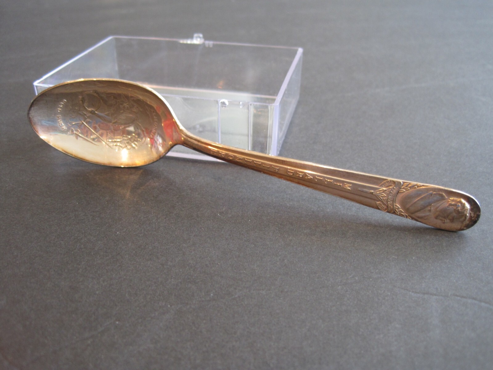 Vintage W M Rogers Millard Fillmore 13 th President 6 in Silver Plated Spoon.