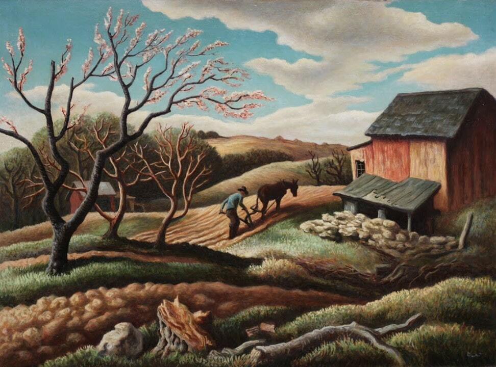Spring Ploughing : Thomas Hart Benton : 1940 : Archival Quality Art Print 11×17
