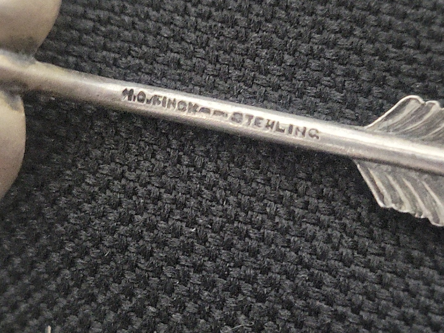 Rare Antique 1897 W. C. Finck & Co. Sterling Silver Souvenir Spoon Cupids Arrow