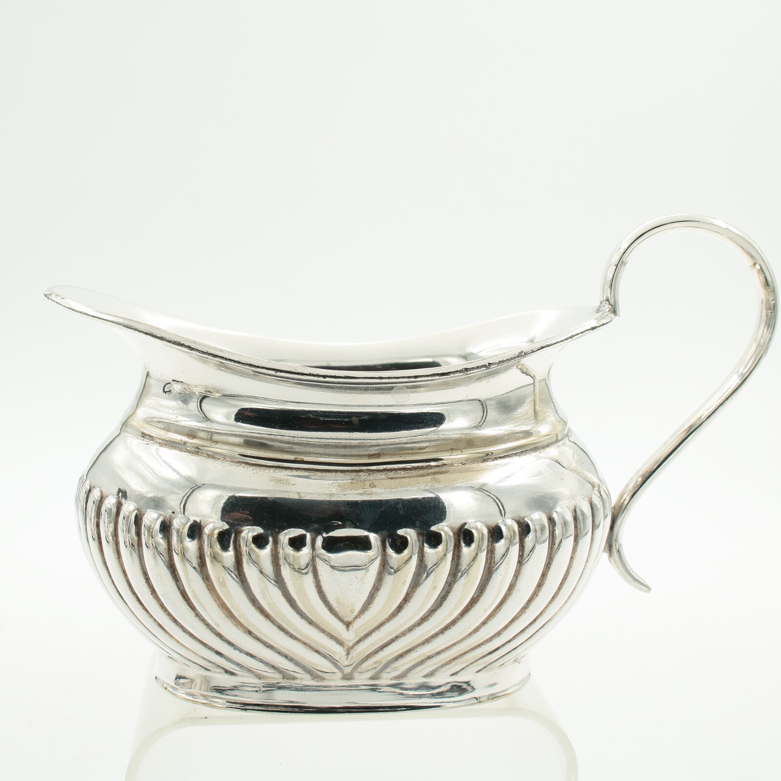 Antique Silver Plated Tea Set Half Reed Design by Robert Pringle of London