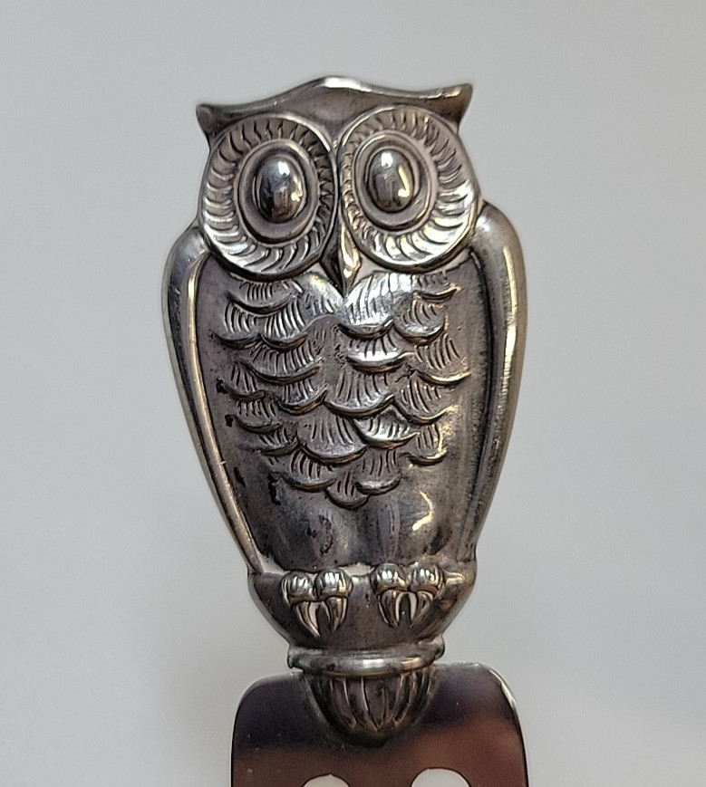 VTG Gorham Sterling Silver #401 Horned Owl Bookmark 16 Grams