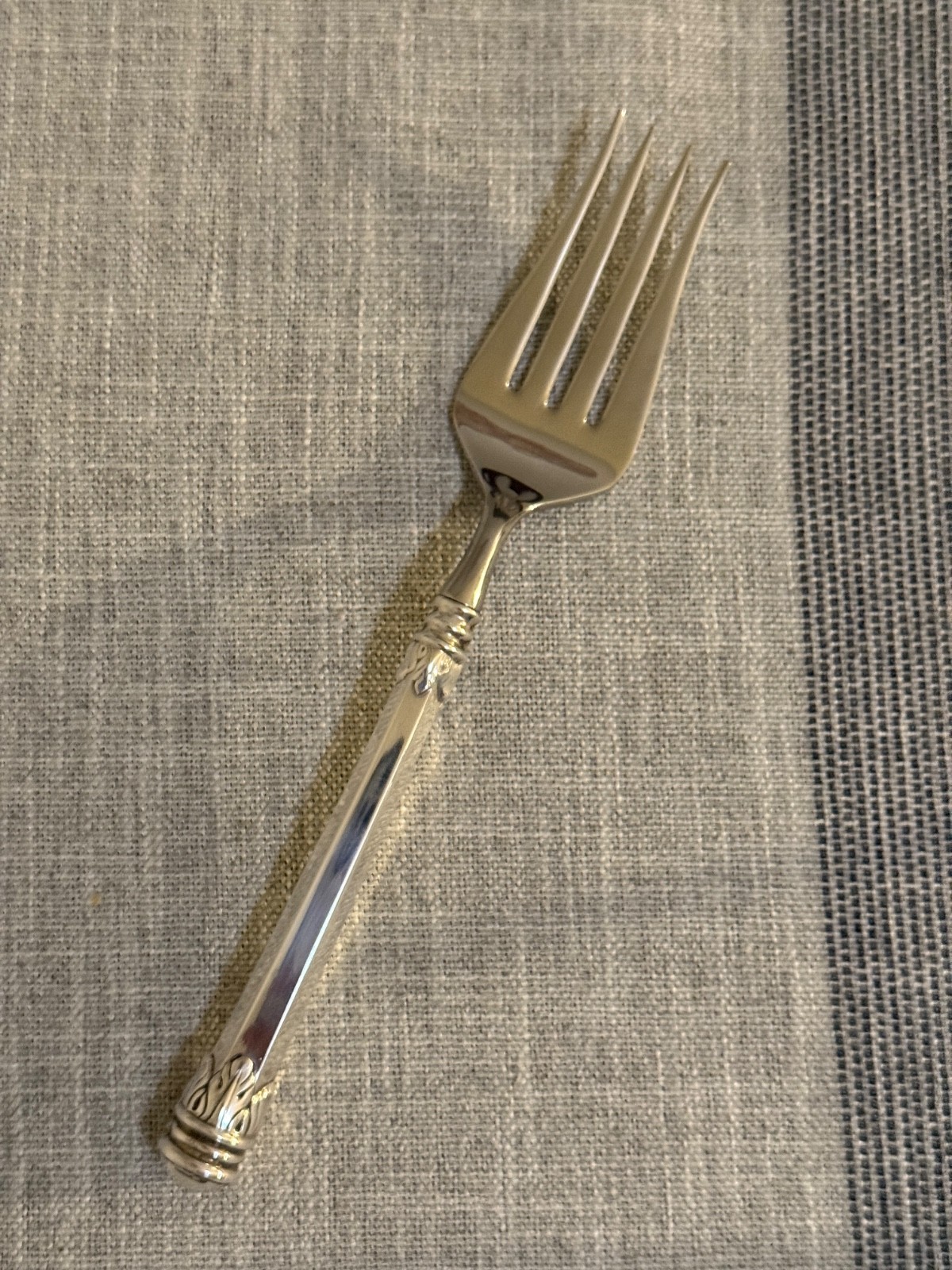 Cold Meat Serving Fork Hollow Handle Olympia (Sterling, 1976) by WALLACE SILVER