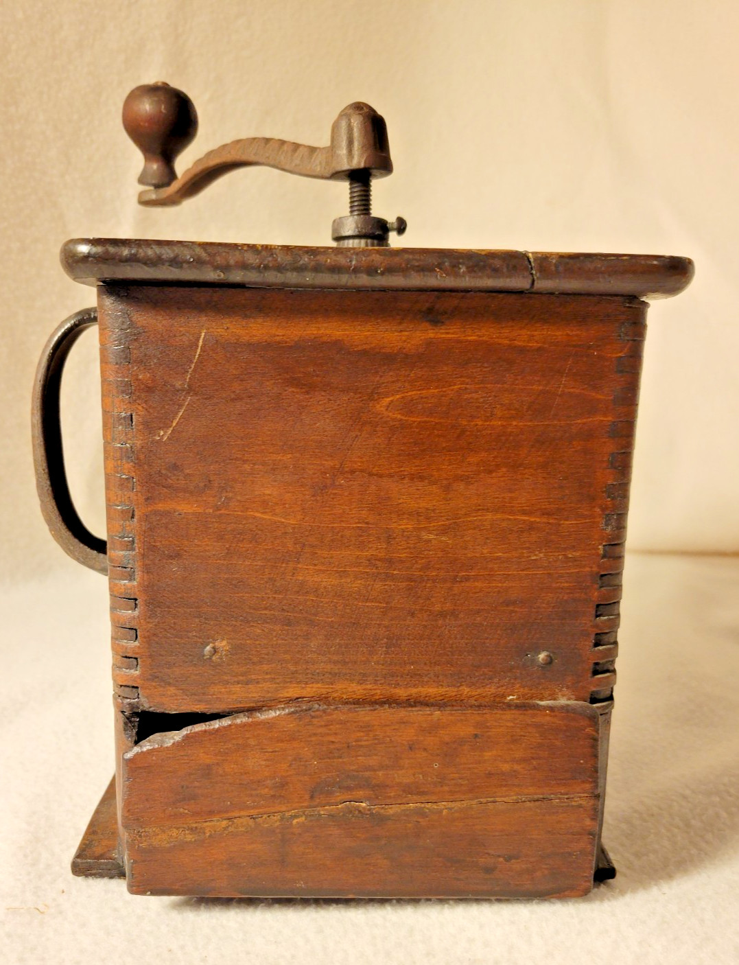 Antique Primitive Coffee Grinder Primitive Cast Iron/Wood Coffee Grinder