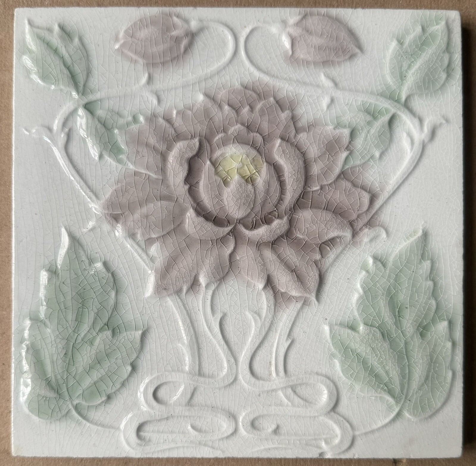 ALFRED MEAKIN – ANTIQUE ART NOUVEAU MAJOLICA TILE C1900