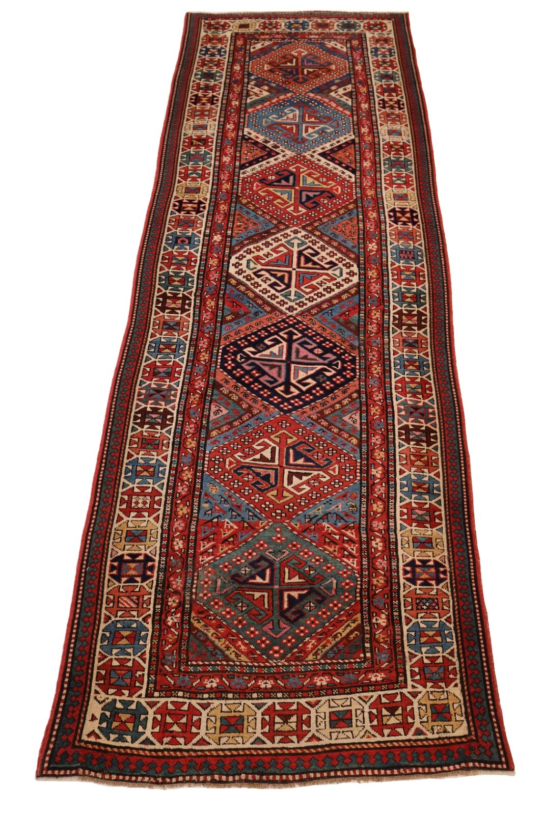 Caucasian Antique Runner – 3’4″ x 10’3″