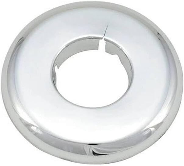 Split Plastic Escutcheon 1/2″ – Elegant Chrome Finish for Reliable Pipe Sealing