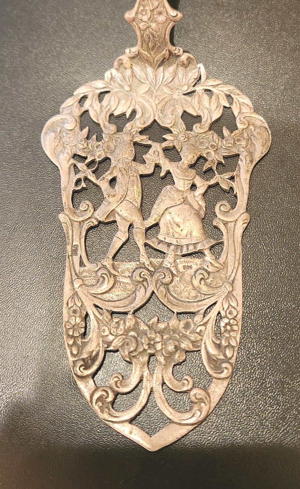 Antique Cake Server. 800 Silver From Germany In Excellent Condition With Patina.