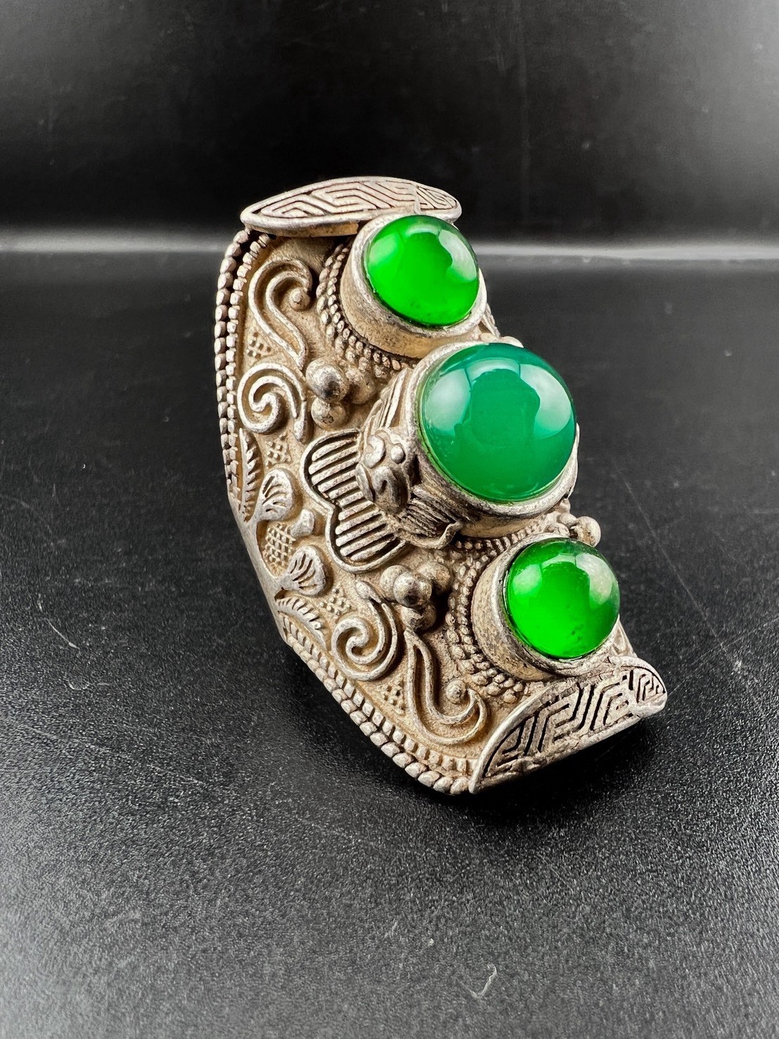 Rare Vintage Solid Silver RING WITH NATURAL stone