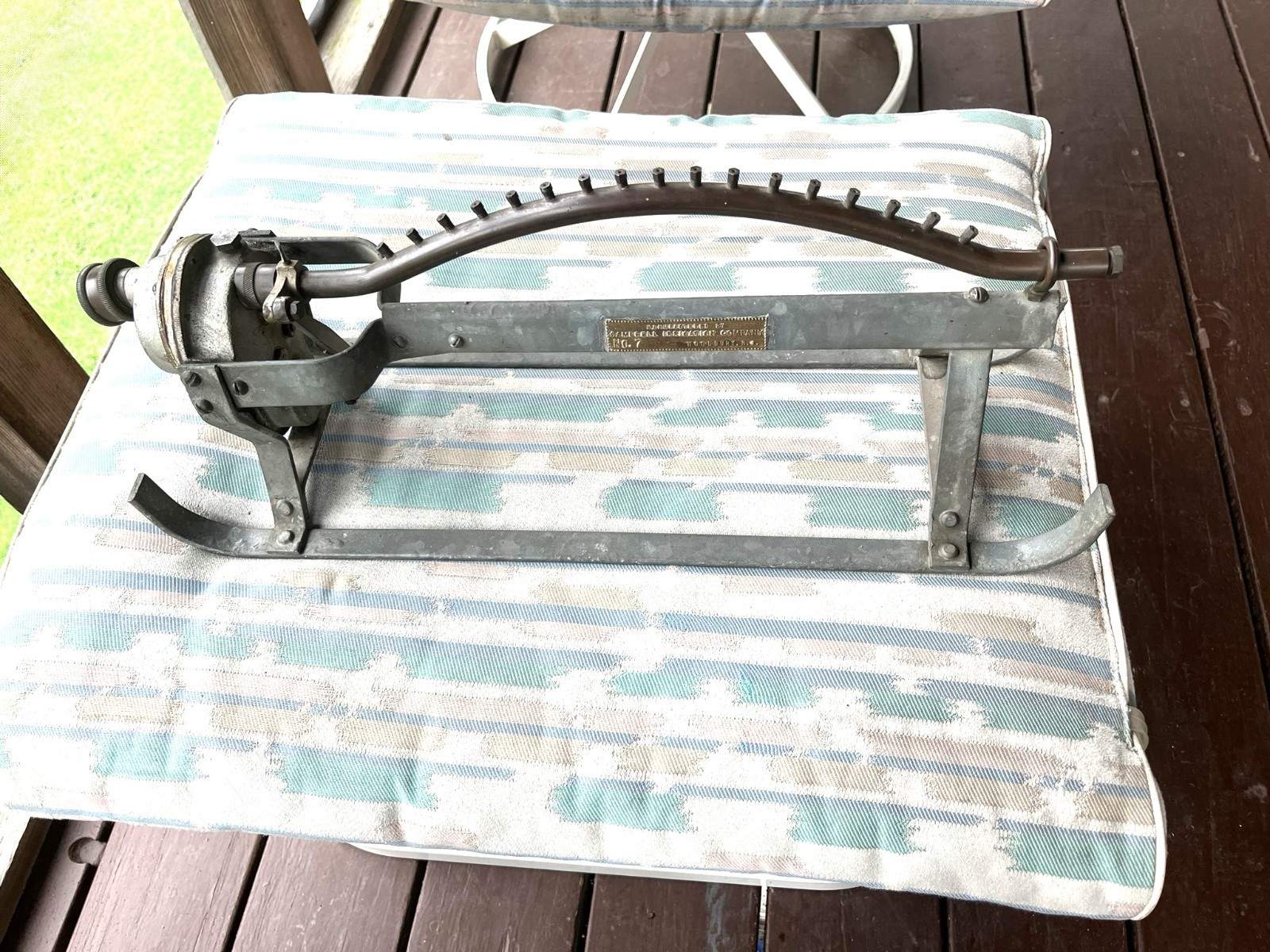 Vintage Campbell No. 7 Oscillating Adjustable metal (no-rust) LAWN SPRINKLER