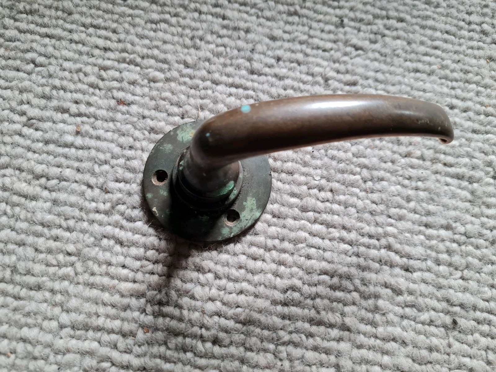 One Single old Brass/bronze?? door handle Lever