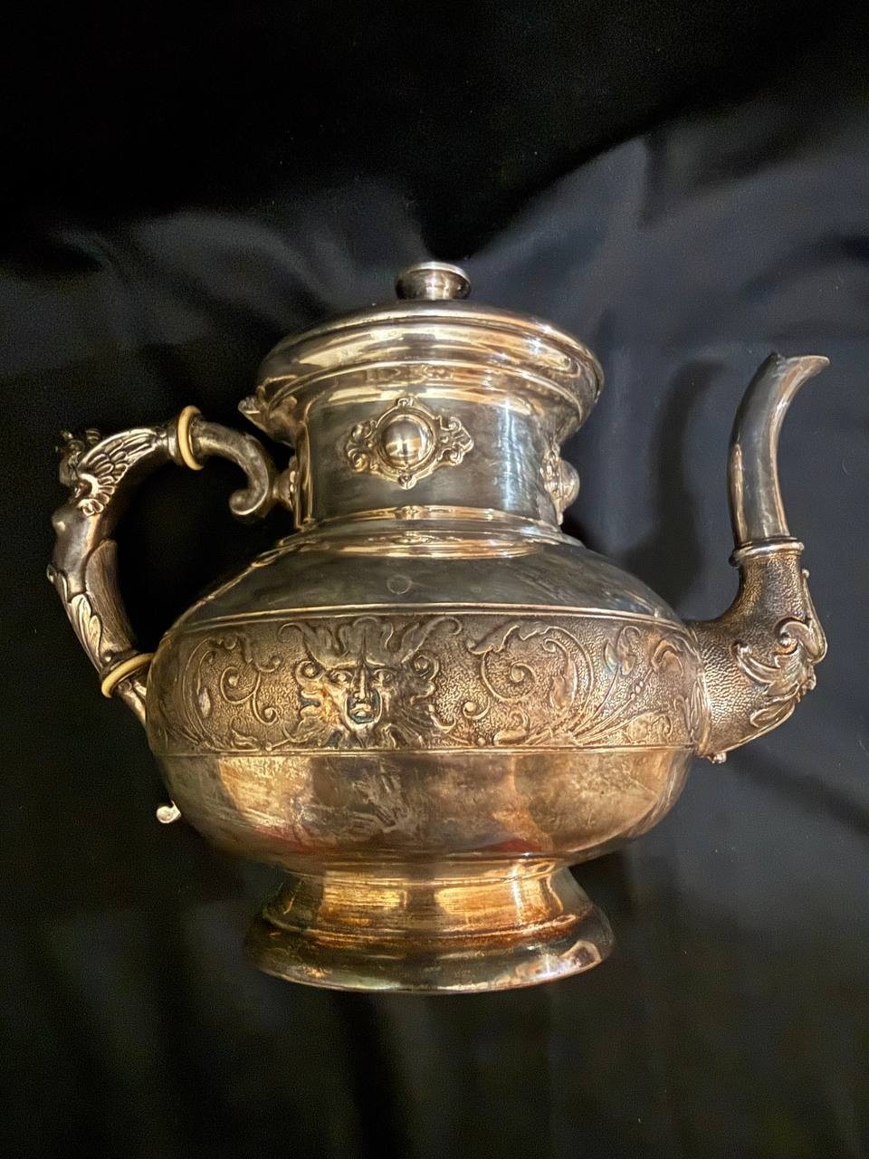 Antique Gerhardi & Co Silver Plate Teapot Coffee Pot German Hollowware c.1900