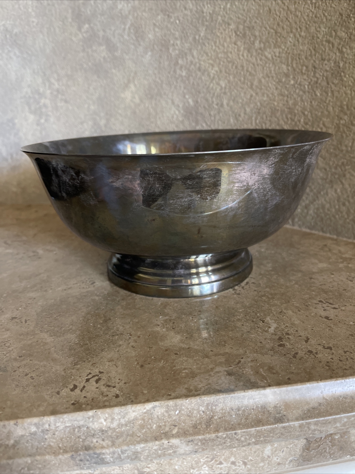 Gorham Silver Original E P Fruit Bowl YC781 Large 9 W x 4 H Round Serving Bowl