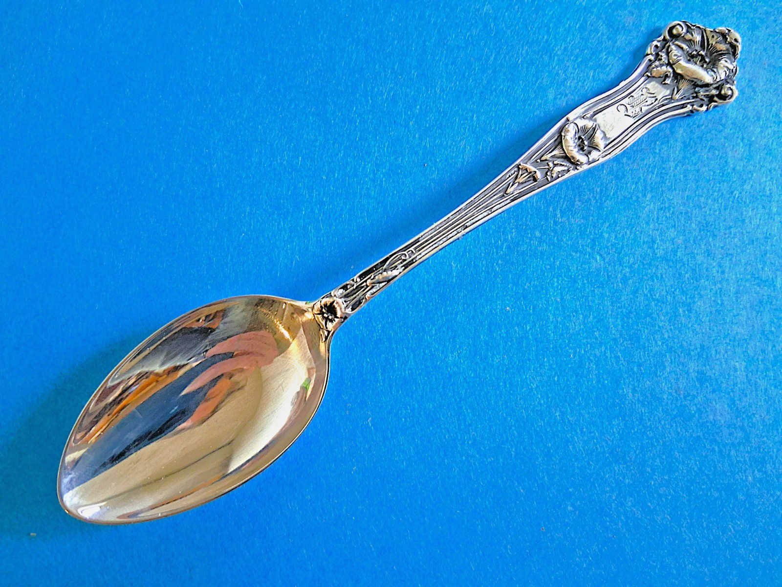 1909 Alvin Morning Glory Sterling Silver Teaspoon 5-3/4″ – ‘B’ Monogram