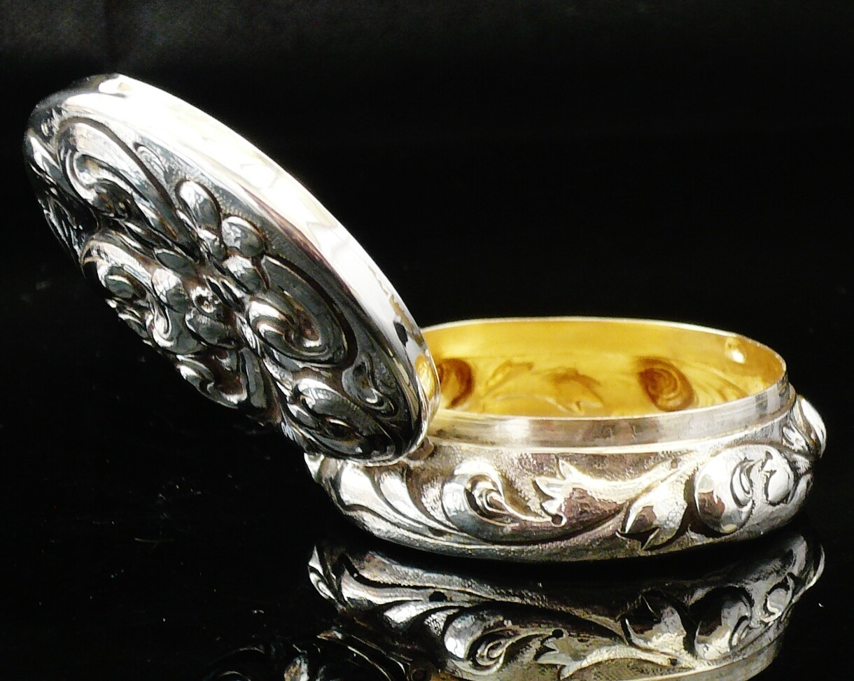 Sterling Silver Circular Box A Gift From Franklin Delano Roosevelt FDR 1904