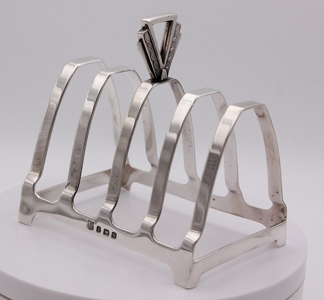Sterling Silver Toast Rack Art Deco, 54 grams Birmingham 1937 ( B )