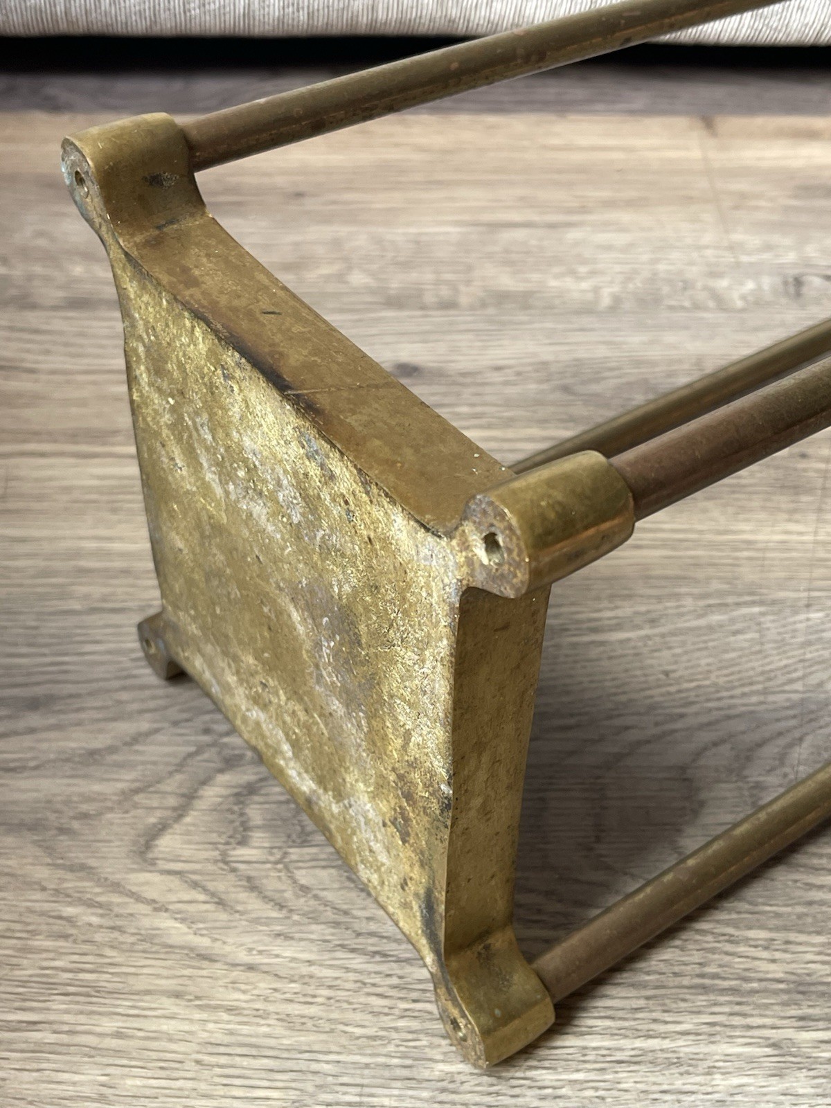 Antique Edwardian Solid Brass Walking Stick Stand