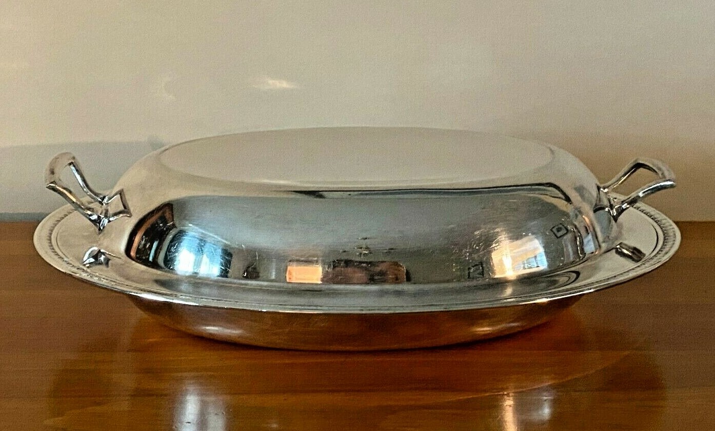 Vintage Silver-Plated Covered Vegetable Dish, Meriden Internationals Co. #2228