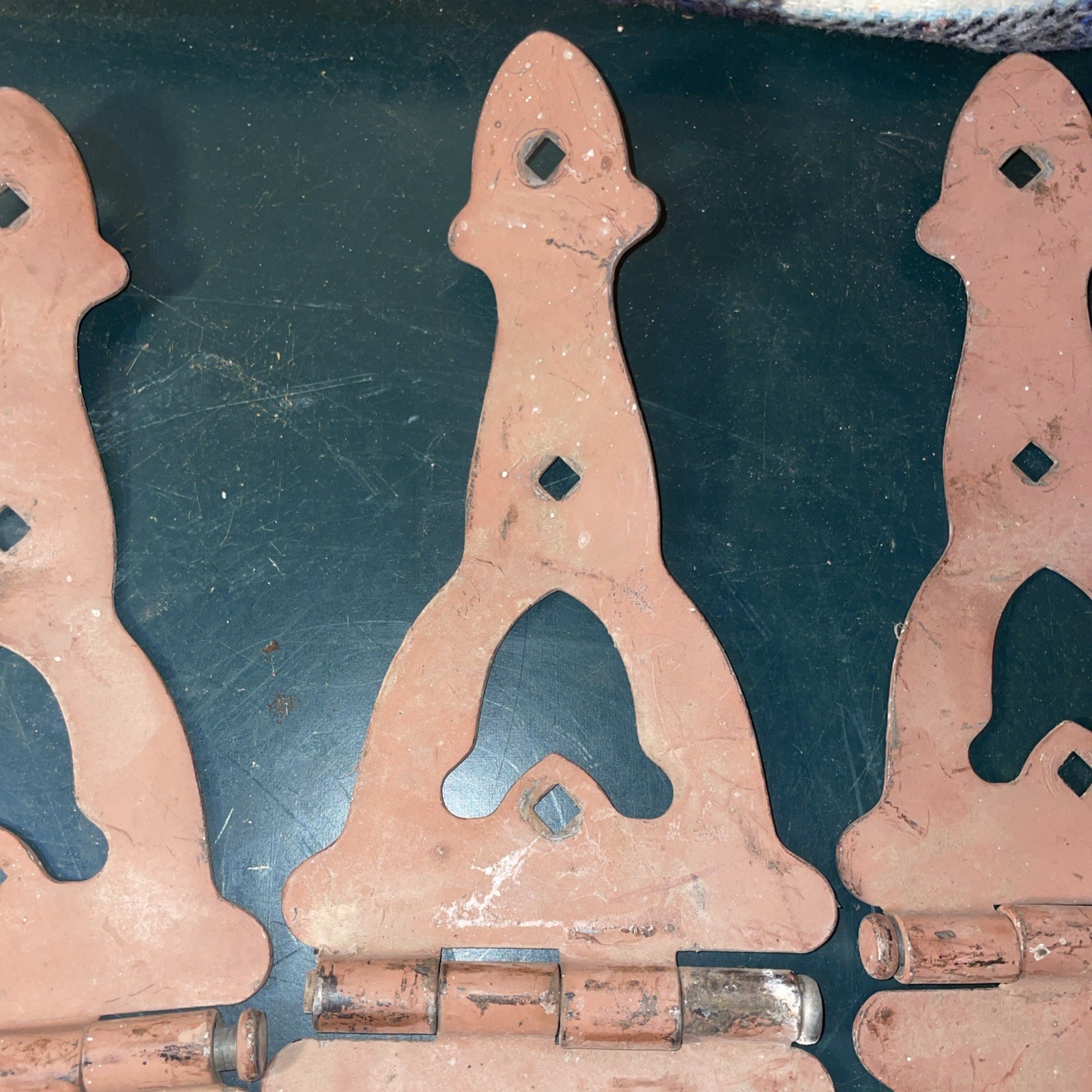 TWO PAIR RUSTIC GOTHIC HINGES large 20” long L@@K!!!