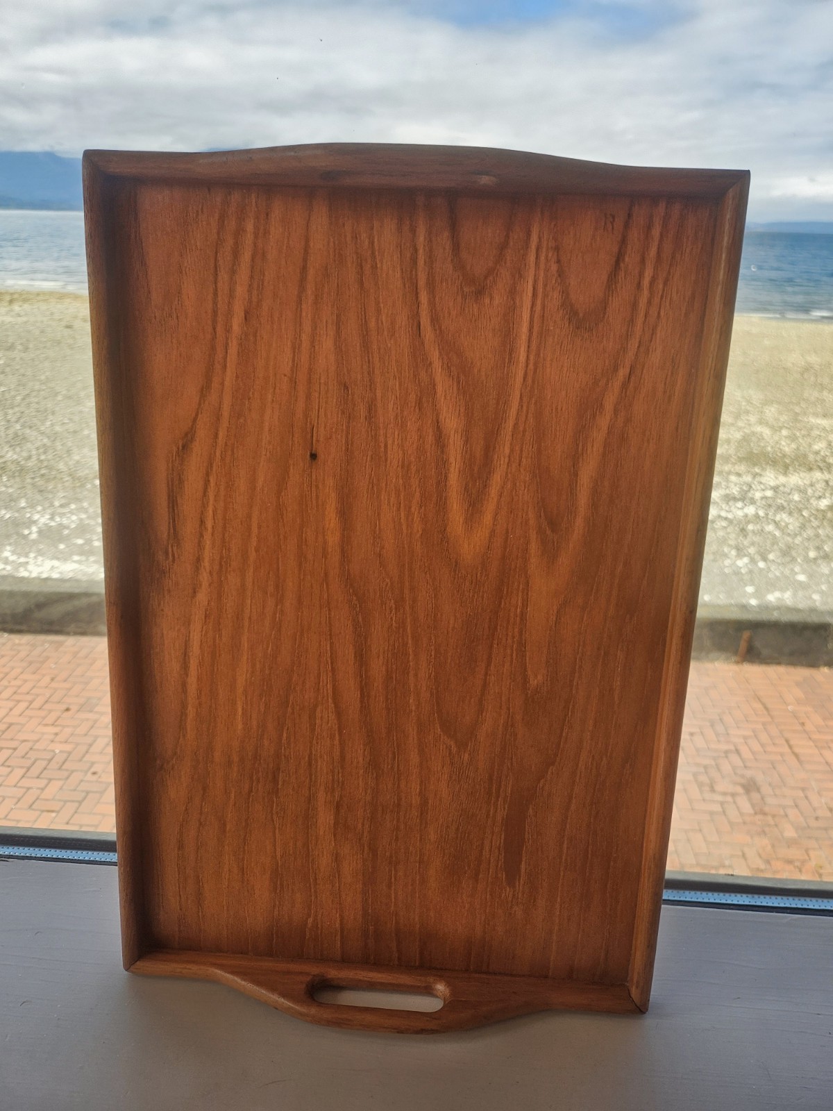 Vtg Danish Style Wood Cheese Board Charcuterie Serving Teak Tray MCM Selandia