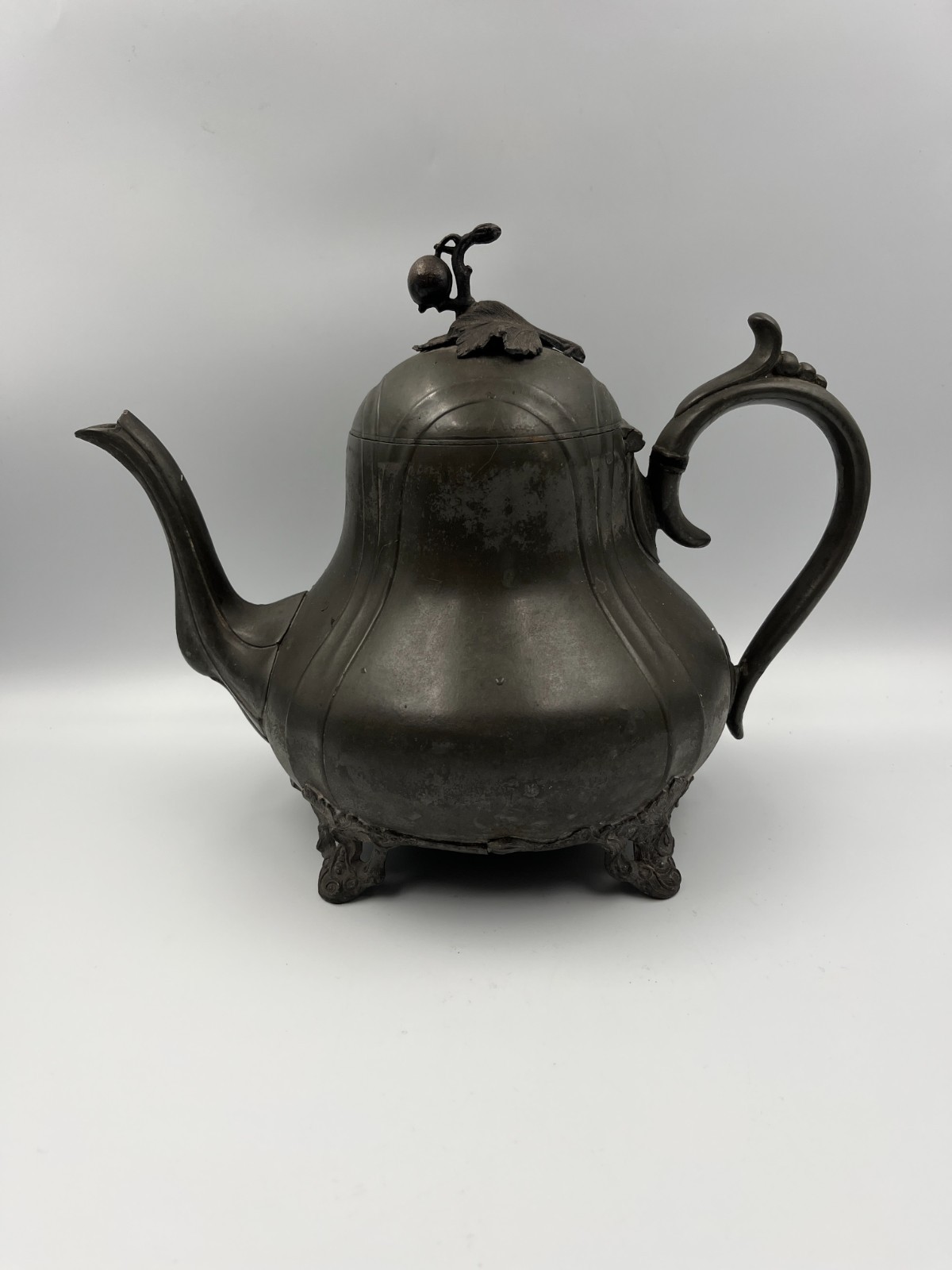 Antique Philip Ashberry Pewter Teapot.