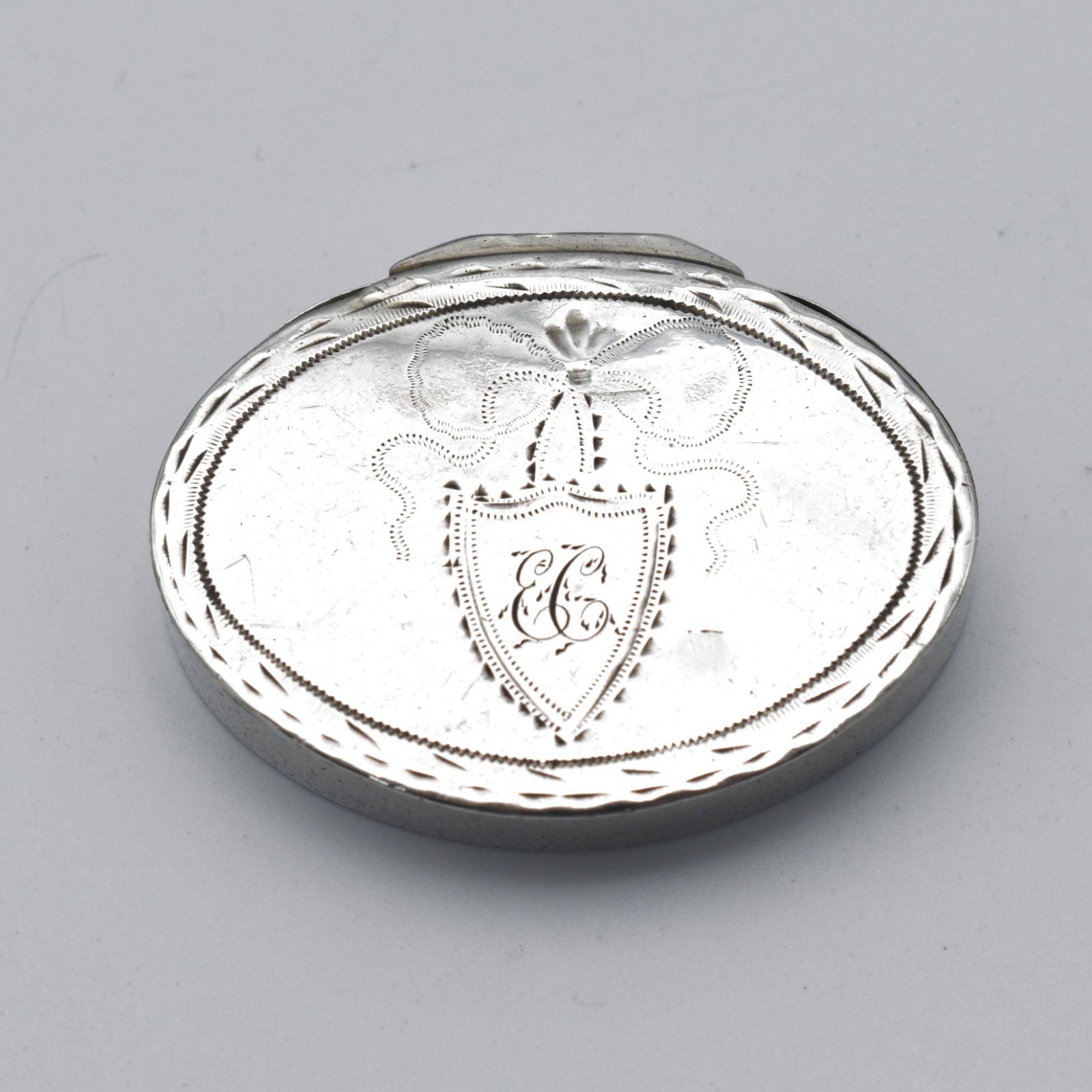 Samuel Pemberton Georgian Solid Silver Patch Box Snuff Box Circa 1790
