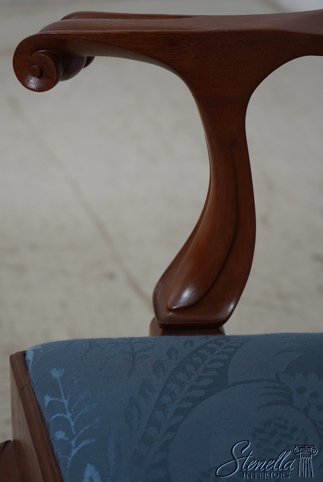 66196: JW BUNKER Bench Made Chippendale Walnut Armchair