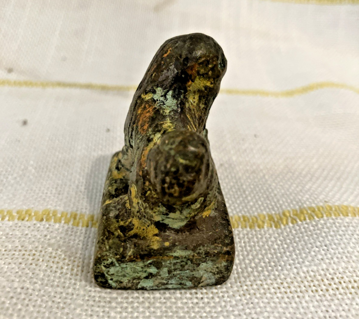 Chinese South East Asian Seal Gold Opium Weight Foo Dog
