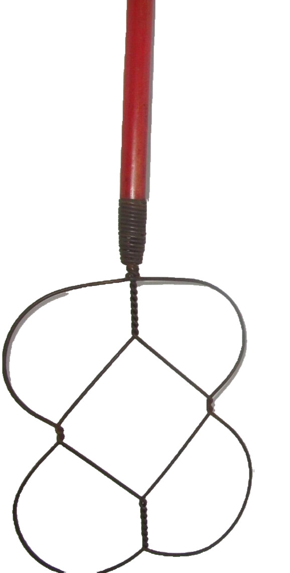 Vintage Carpet Beater Twisted Wire Long Red Wood Handle 28 “