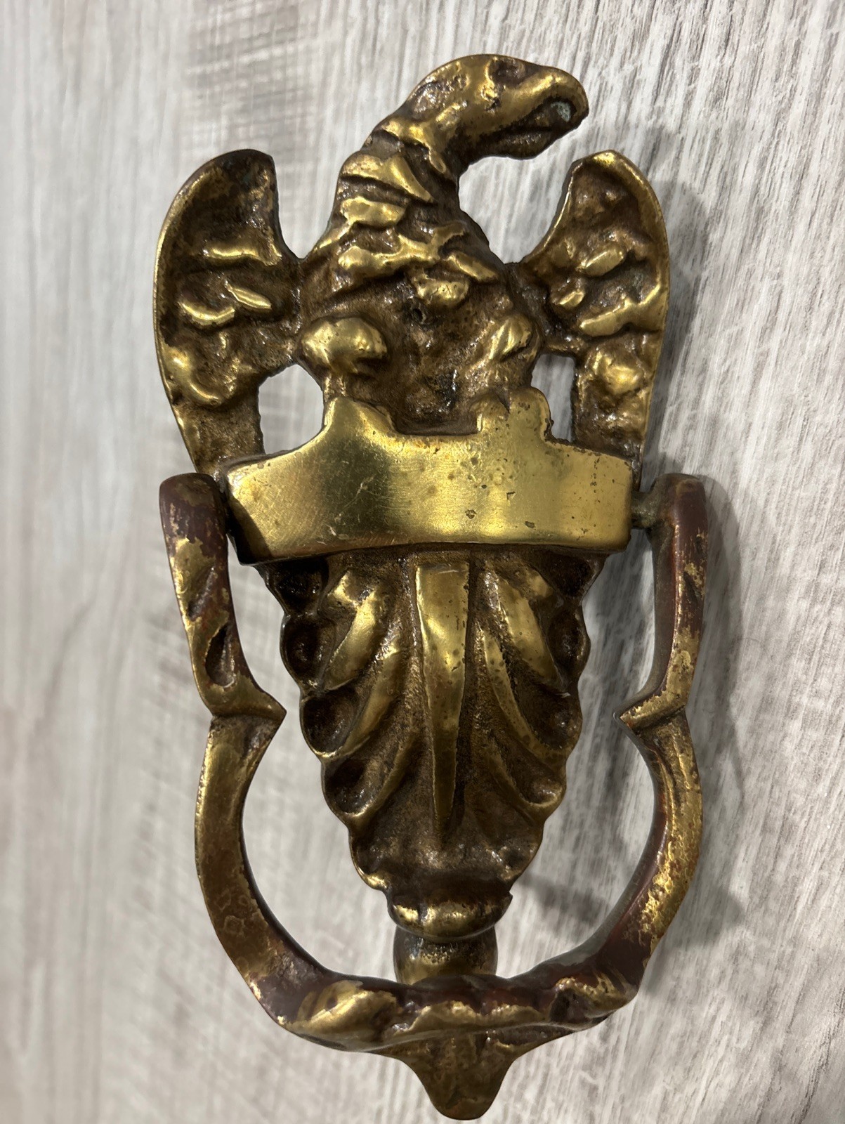 Antique Brass Eagle Door Knocker 1930’s Marked 181S