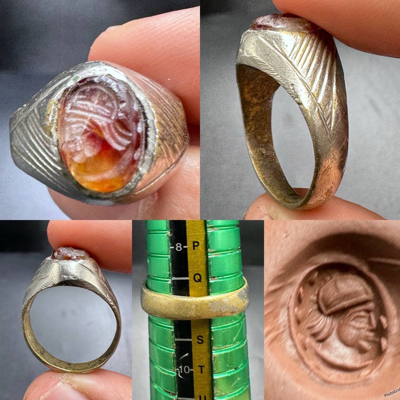 Rare Roman Ancient Intaglio Agate Seal Stone Stunning Ring