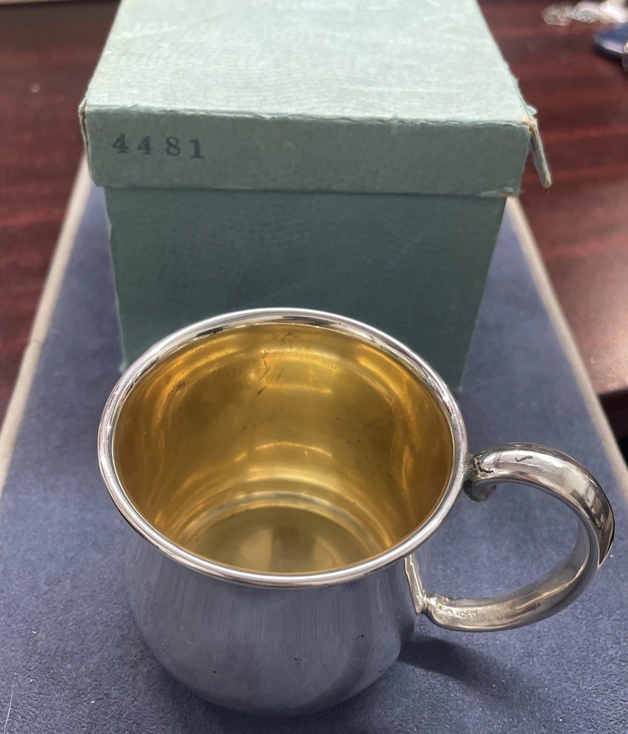 Webster Sterling Silver Baby Cup 47.3Grams With Original Box