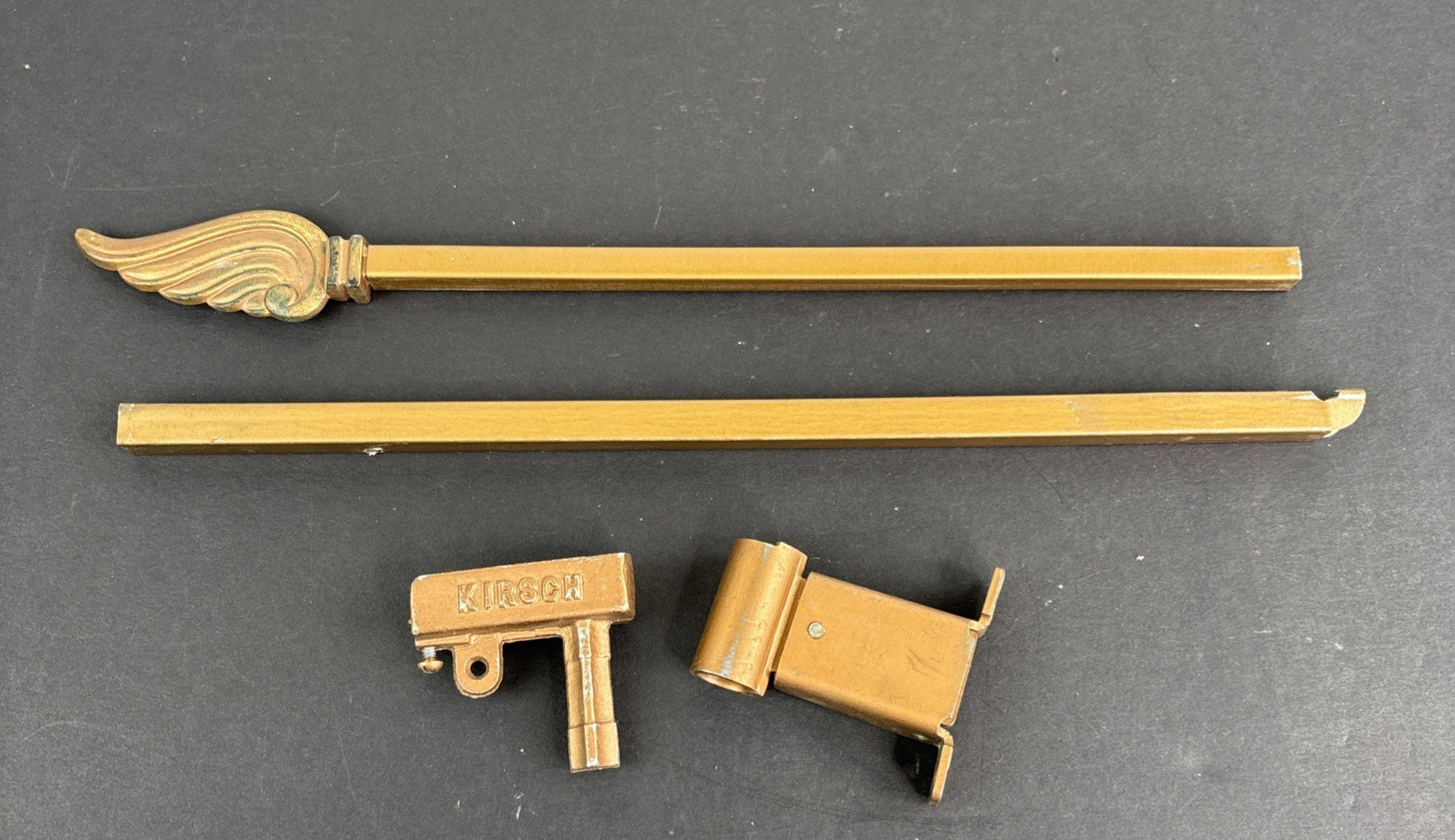 Vintage KIRSCH Swing Arm Adjustable Curtain Rods w/Hardware Art Deco 1 Single