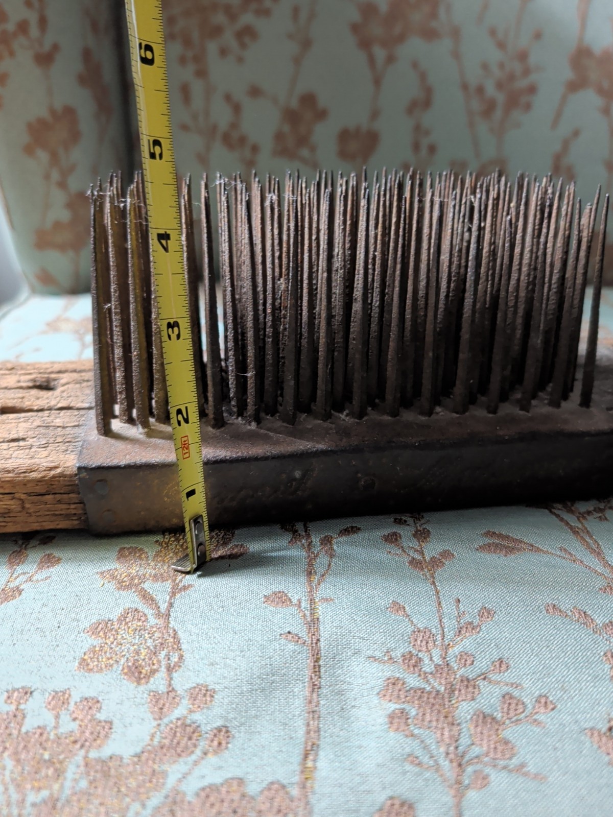 Flax Hetchel Hand Made Antique Primitive Farm Tool Hatchel Comb 1845