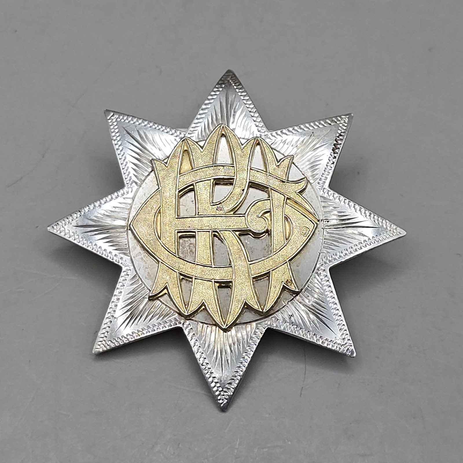 Collectible Solid Silver Regalia Badge/Sash Buckle by Fattorini & Sons Ltd 1924
