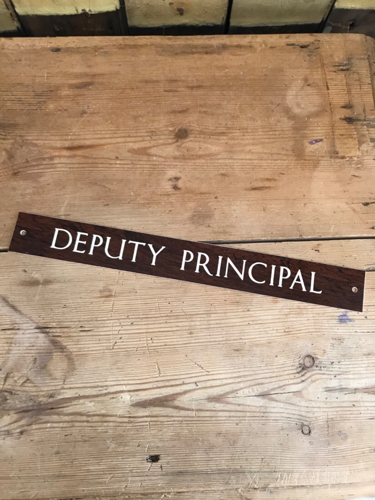 Antique Flexible Plastic Door Sign 1960’s 1970s Deputy Principal (B)