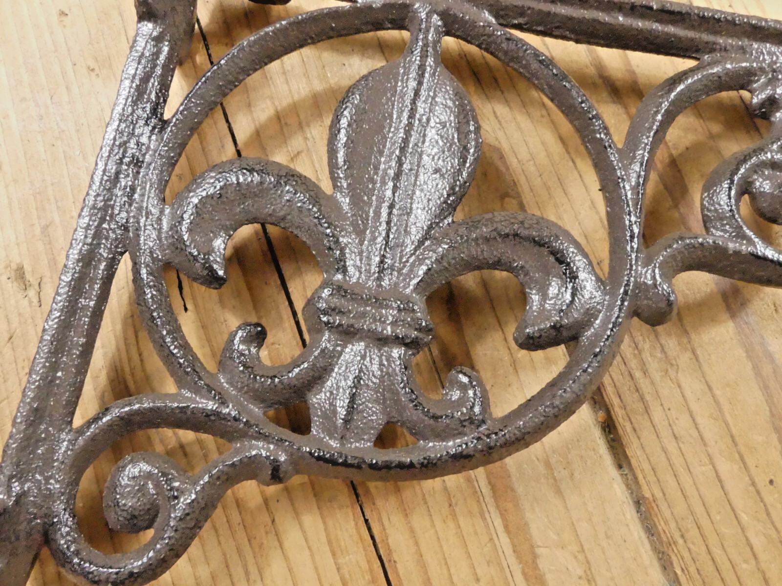 6 FLEUR DE LIS SHELF BRACKET BRACES CORBELS PLANT HANGERS FRENCH VINTAGE LOOK