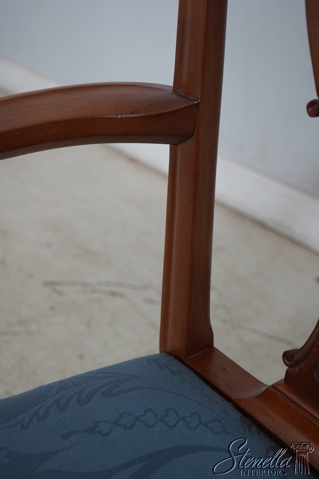 66196: JW BUNKER Bench Made Chippendale Walnut Armchair