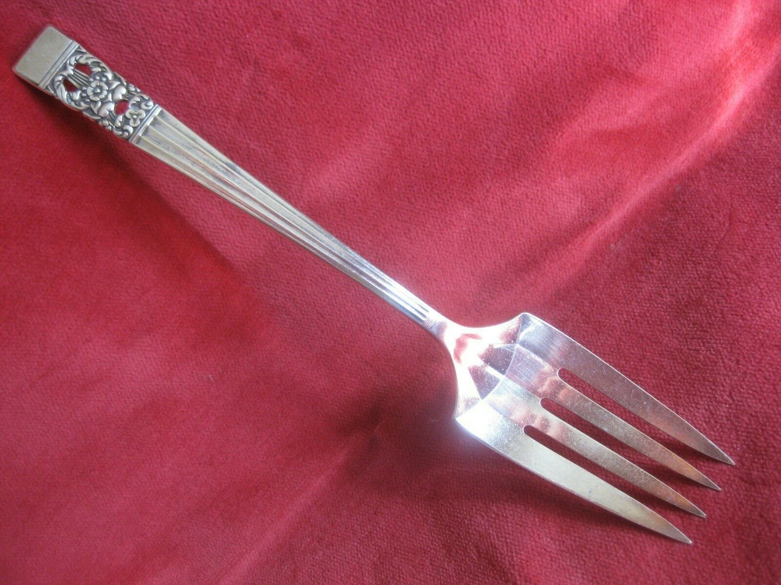 Coronation Meat Fork Community Silver Plate 8.5″ No Mono 1936