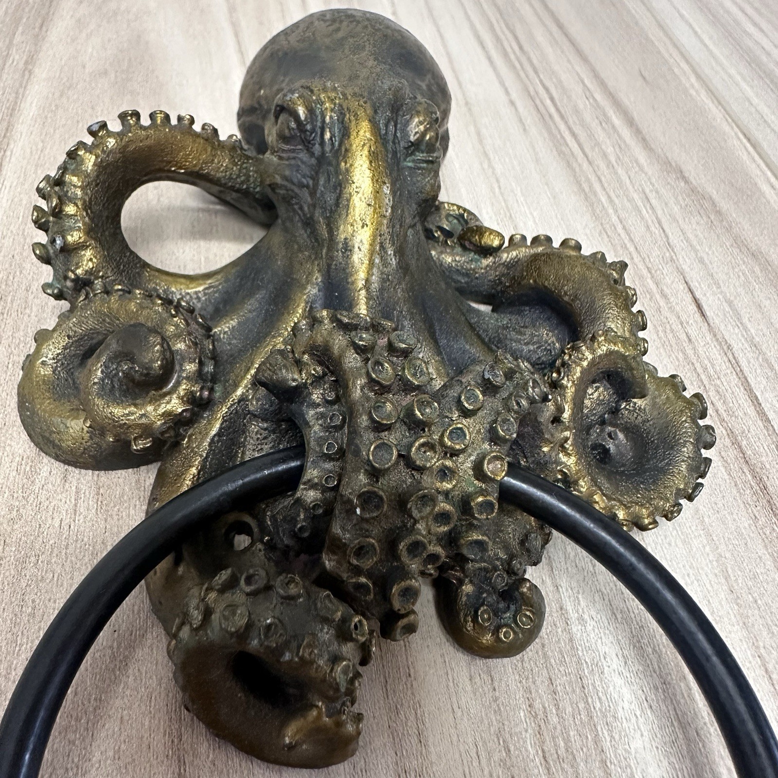 Pacific Giftware Kraken Octopus Door Knocker Aged Bronze Finish W Cast Iron Ring