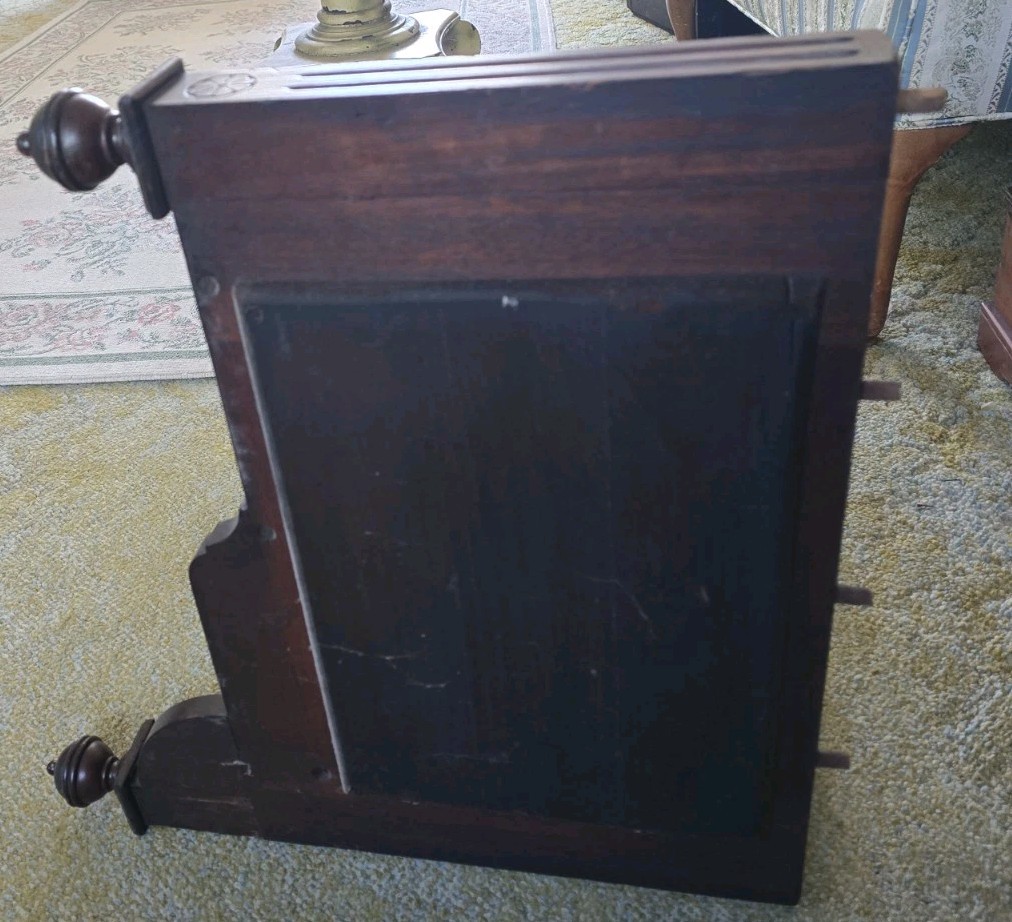 Unique Victorian Style Antique Corner Cabinet Glass and Mirror with Shelves