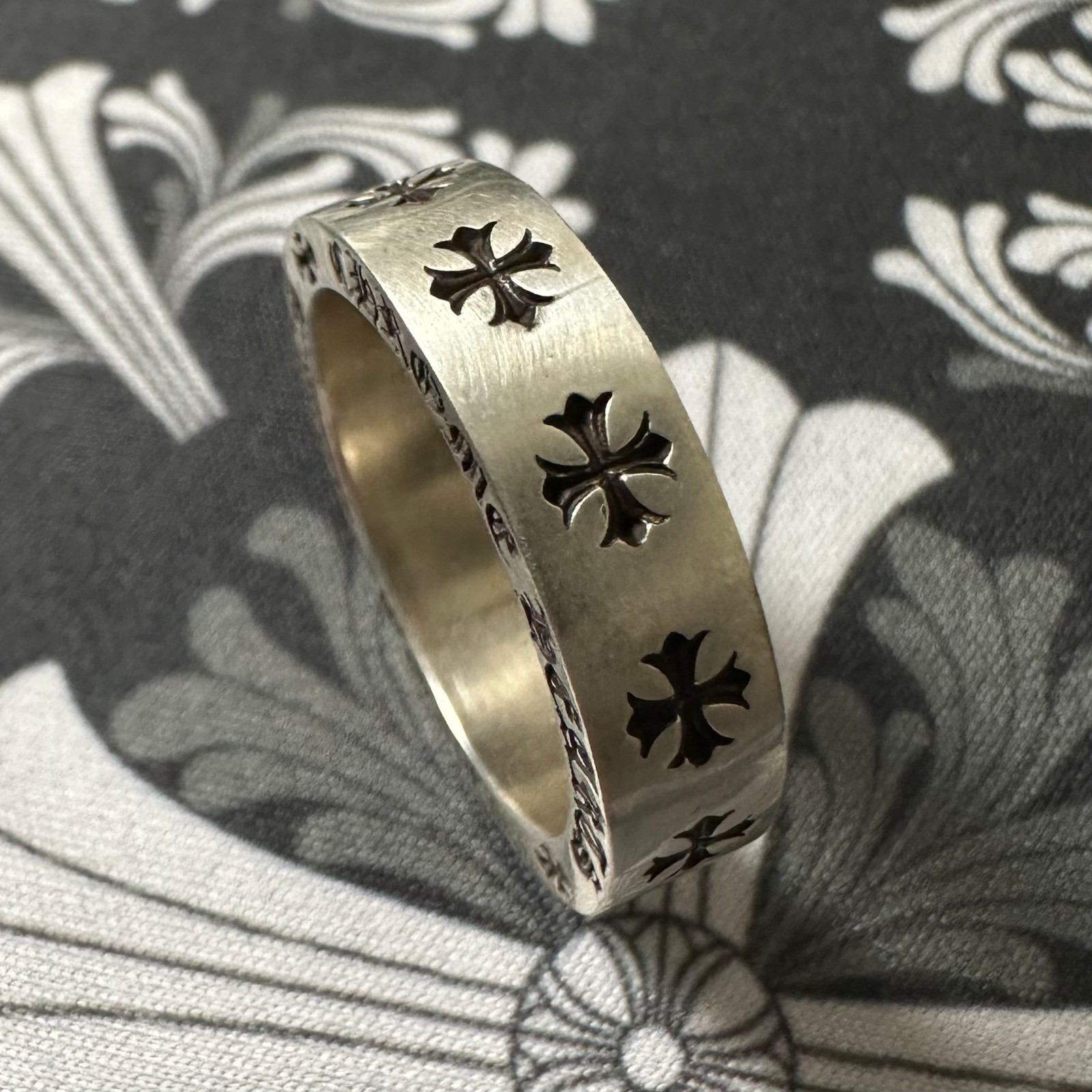 Chrome Hearts Forever Spacer Cross Ring Size 8.5 925 Sterling Silver