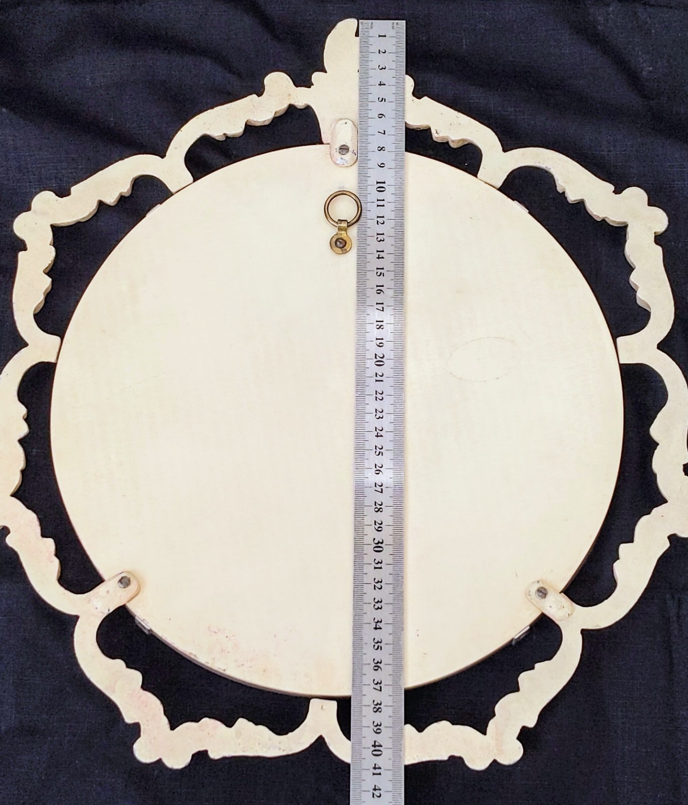 1950’s Vintage English, Peerart Rococo Baroque Bevelled glass Mirror. 40.5 cm.