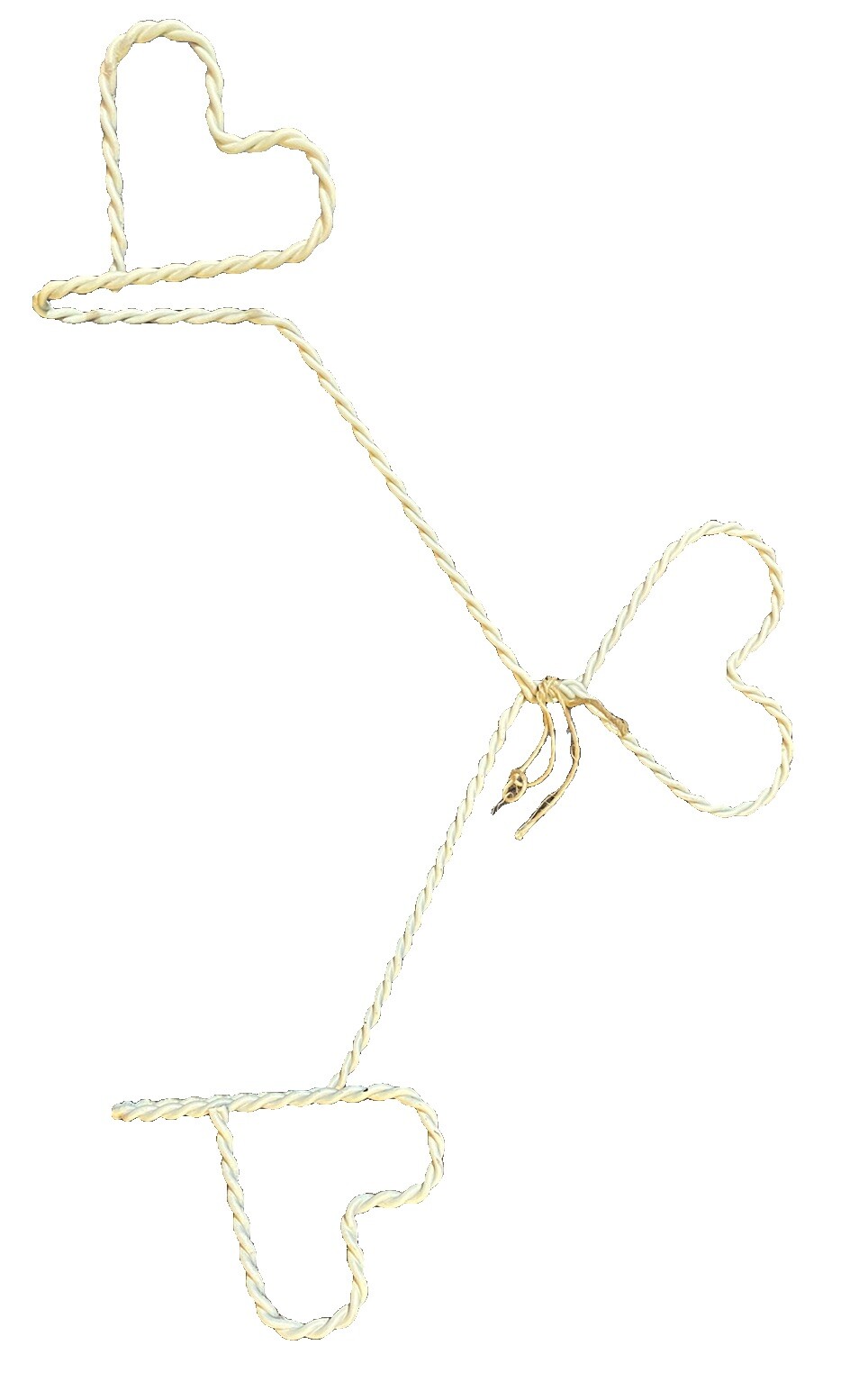 Heart Themed Twisted Metal Hook White Decor Indoor/outdoor Wedding Girls Room