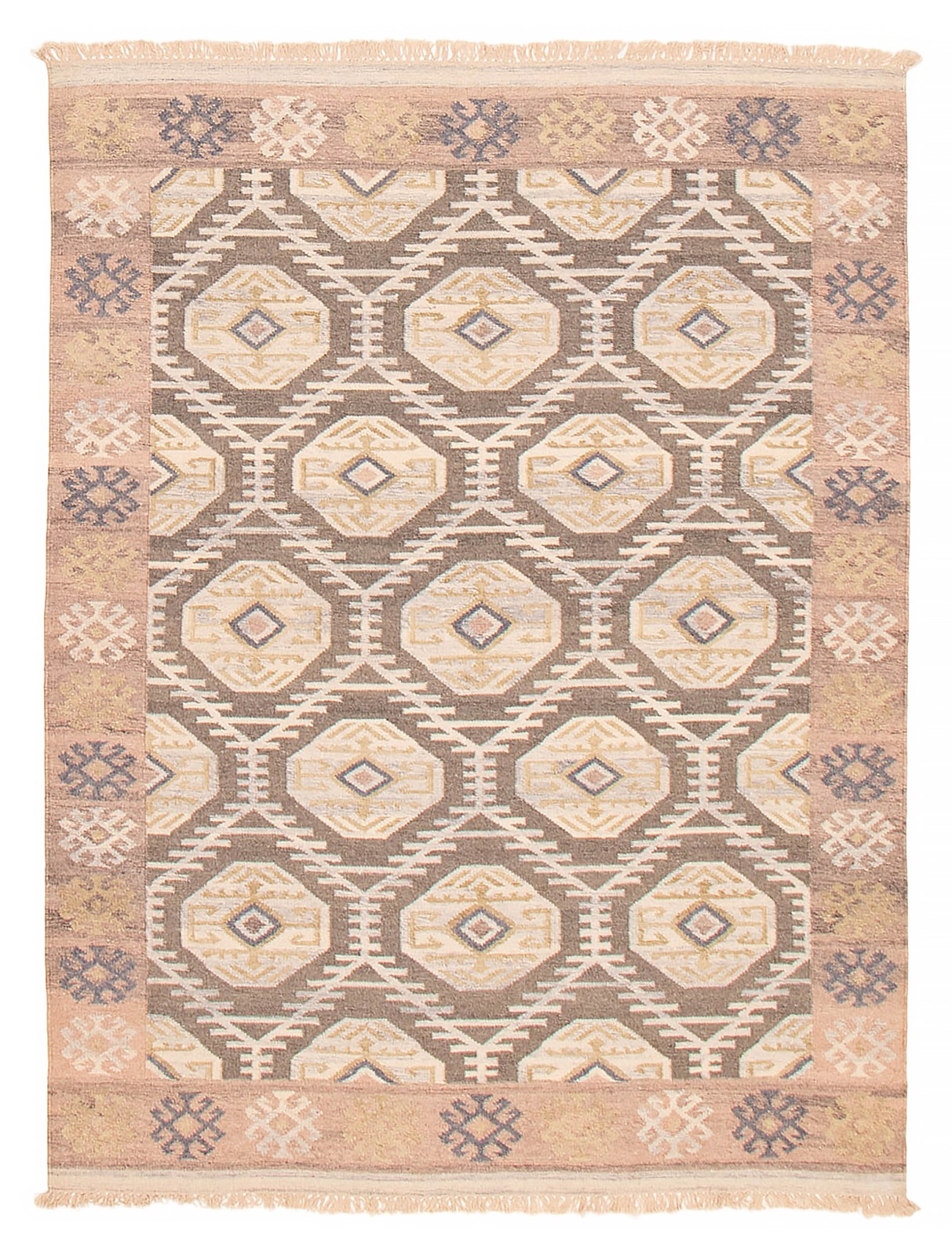 Traditional Vintage Hand Woven Area Rug 5’3″ x 7’3″ Wool Oriental Carpet