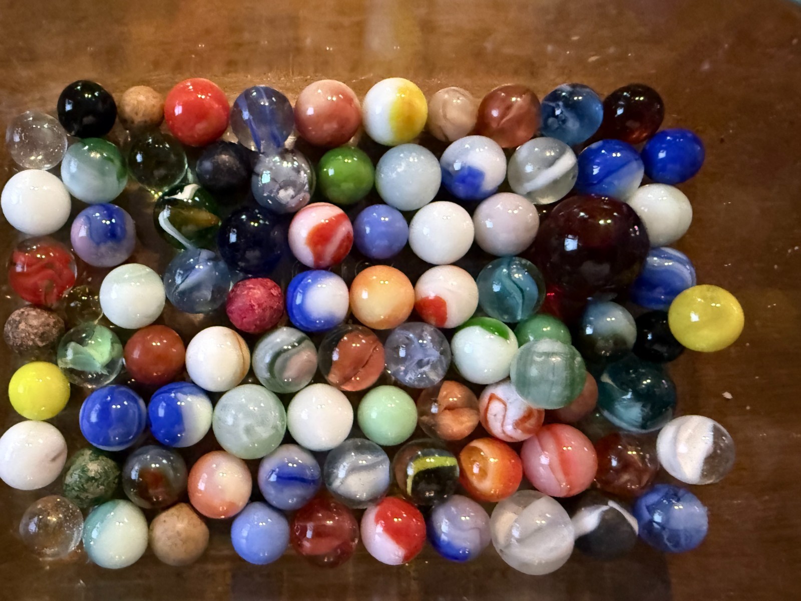 Vintage Marbles (Slags, Swirls, Cats Eyes, Bennies, Etc).Each lot varies Lot#70