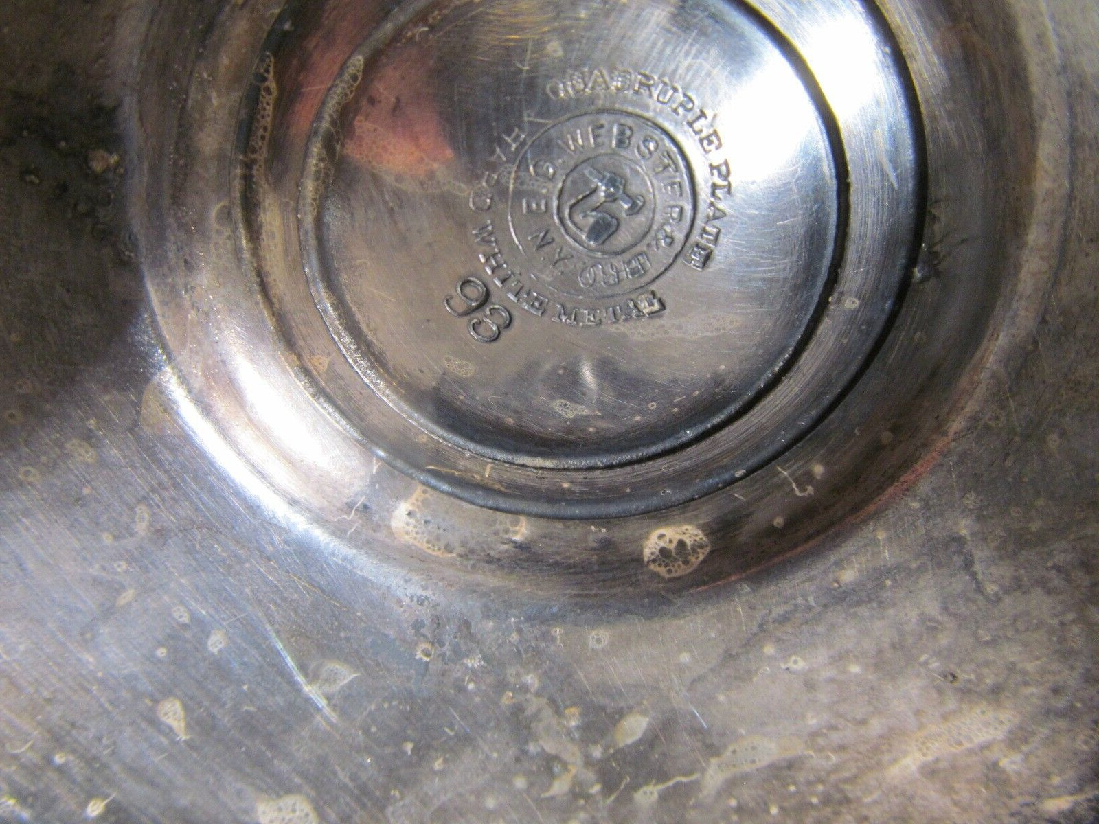Victorian E.G. Webster Bro Quadruple Plate Etched Sheep & Flowers Bridal Basket